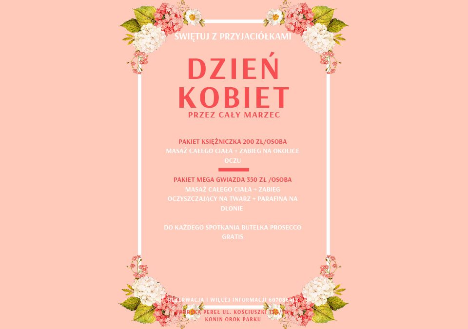 Dzień kobiet oferta Konin