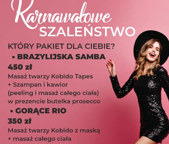 masaż twarzy Kobido Tapes + szampan i kawior