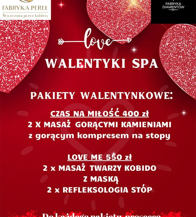 WALENTYNKI SPA PAKIETY WALENTYNKOWE